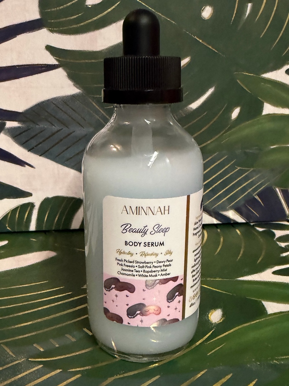 Aminnah Beauty Sleep Body Serum 4 oz Strawberry Pear Peony Jasmine